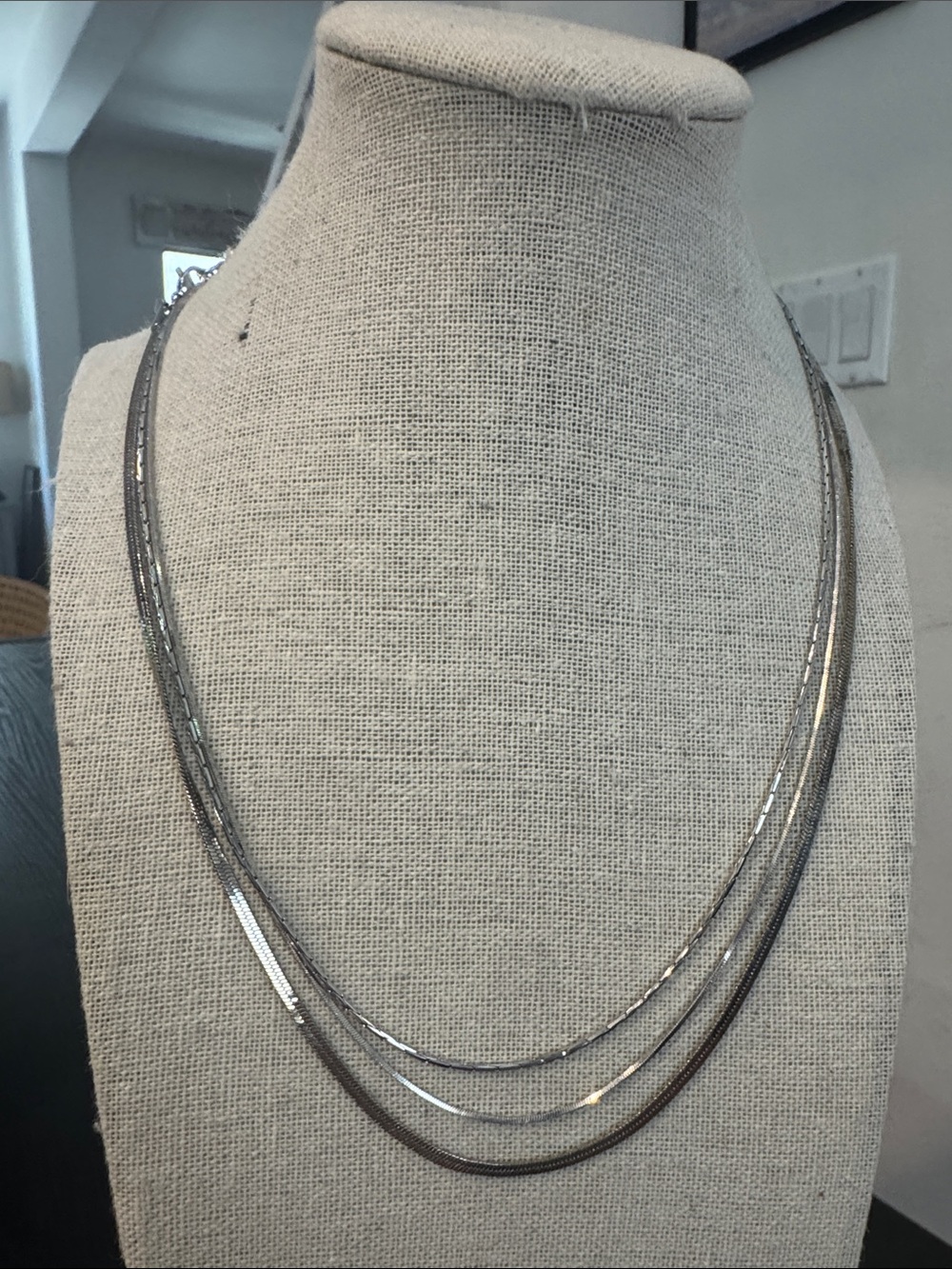 BAR Dainty Triple Layer Necklace - Picture 3 of 3
